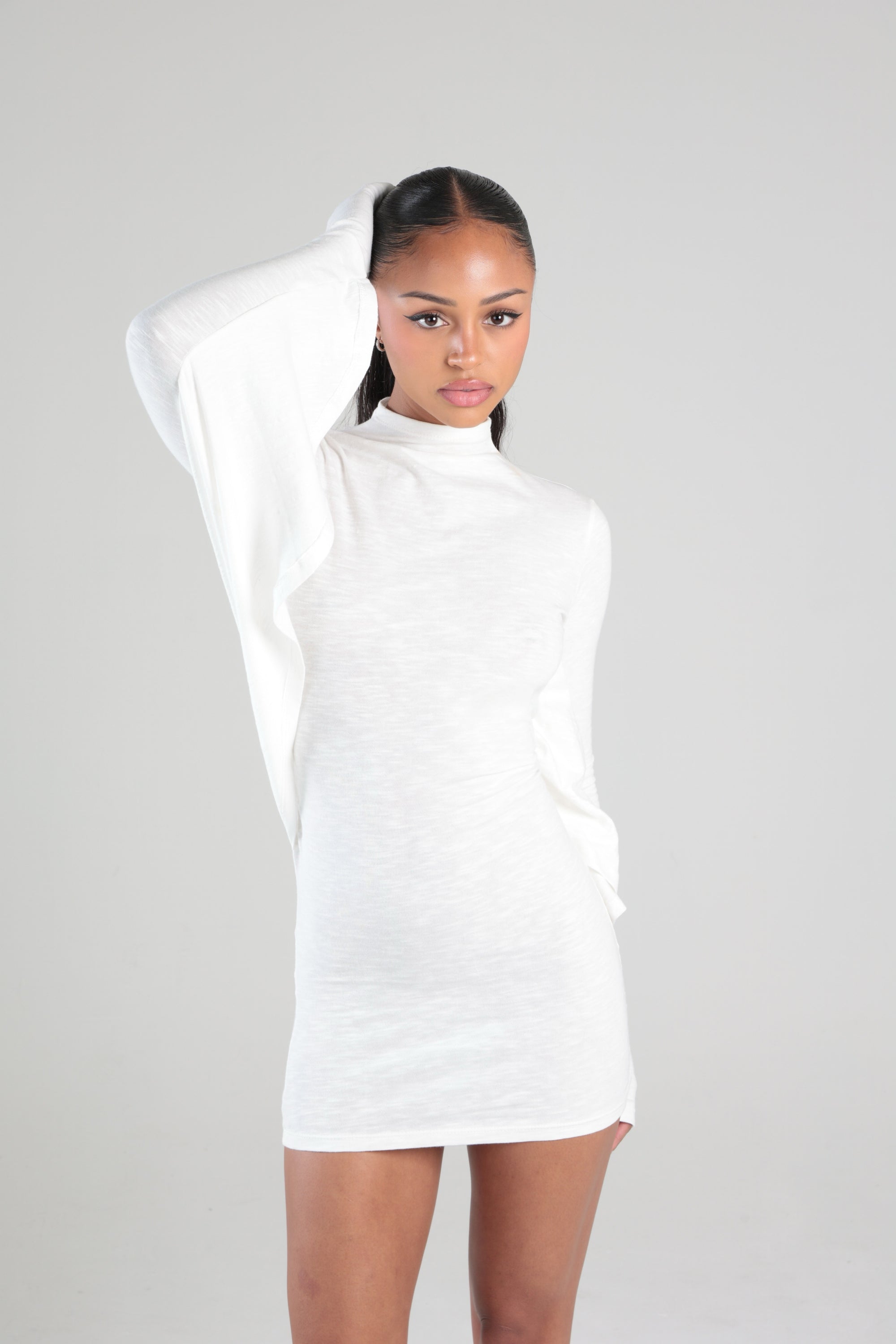white turtleneck dress Classic Ivory Sweater - All Tops Turtleneck Maxi Sweater Dress This sleek turtleneck and midi v28 Women Turtleneck Long Sleeve