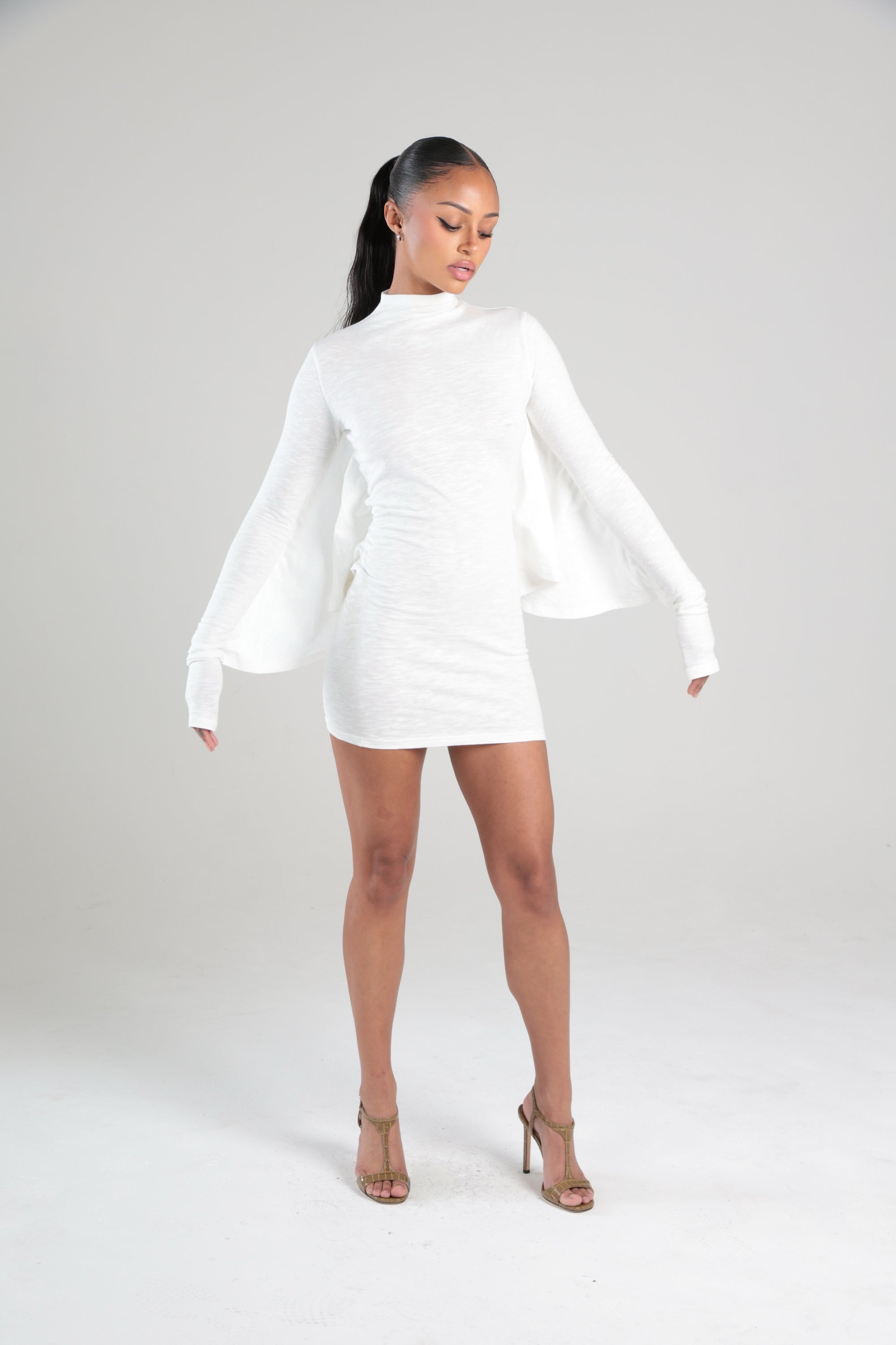 Batwing Dress (White) – Clay x Cay Batwing Dress (White) – Clay x Cay